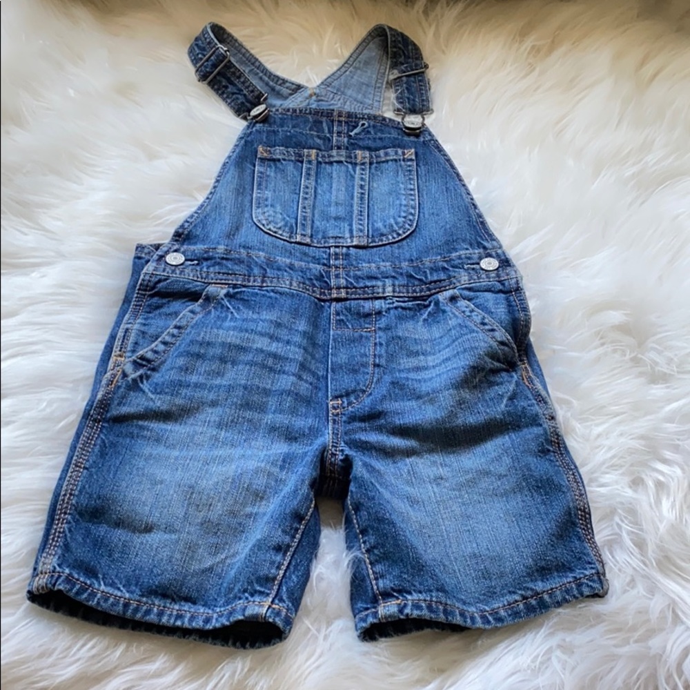 2 GAP Kids Size 5T Short Overalls
